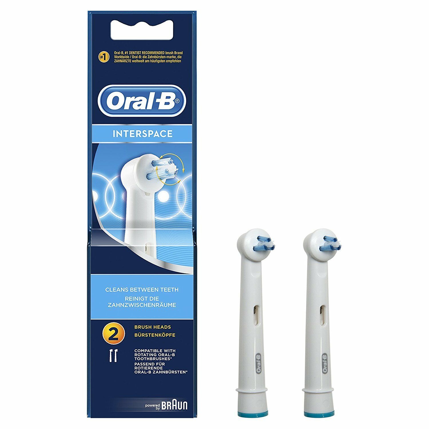 Braun Oral-B Interspace Power Tip IP17-2 Replacement Toothbrush Head ...