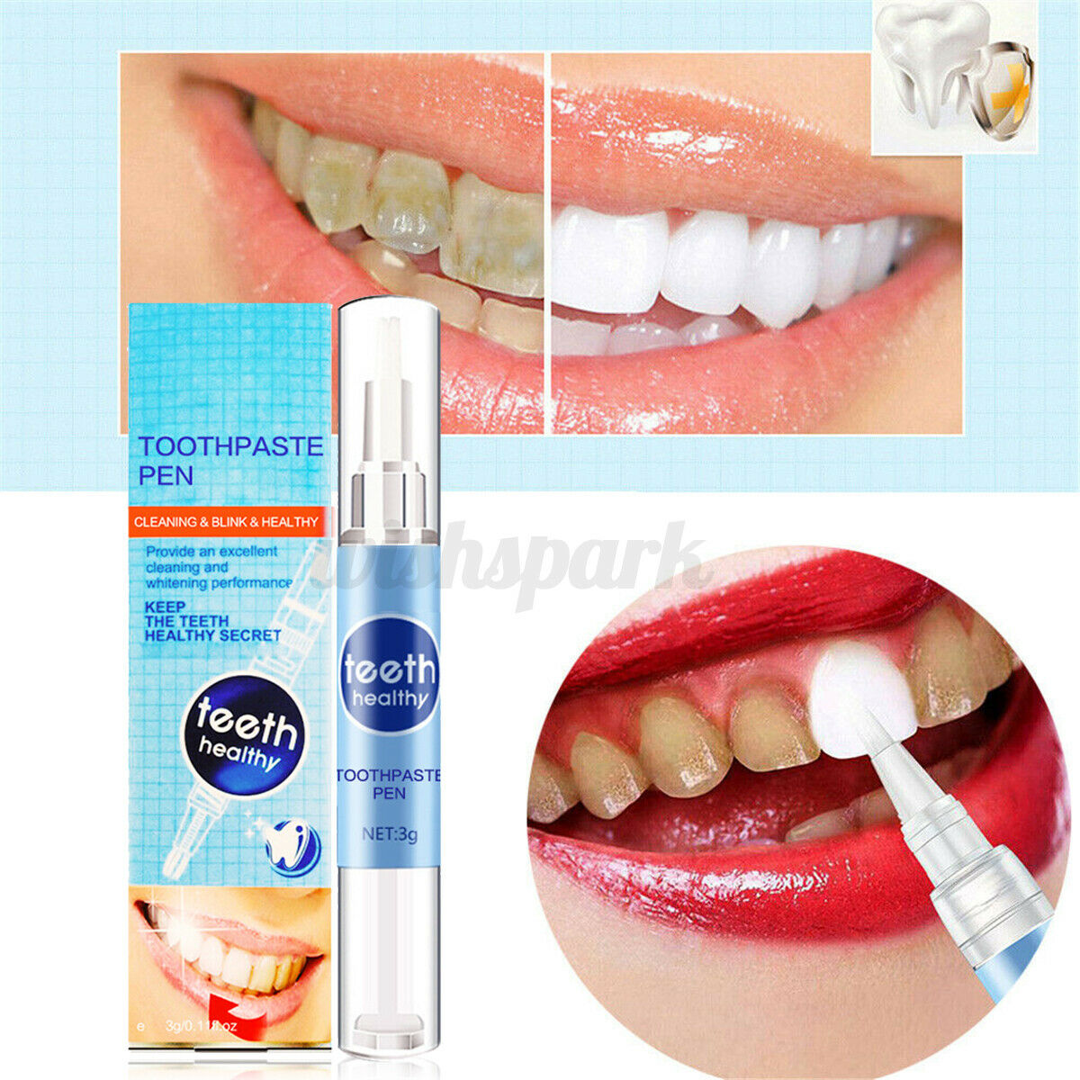 Toothpaste Whitening Yellow Teeth Cleaning Stain Removal Dental Care *v 